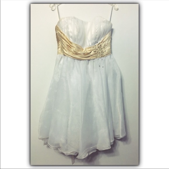 Strapless corset lace-up party prom dress size M/L - Picture 1 of 4